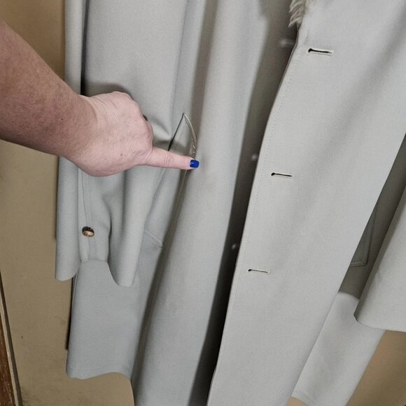 Vintage Botany 500 Wool Coat with Faux Fur Collar – Old Money, Quiet Luxury, Coq - Picture 5 of 7